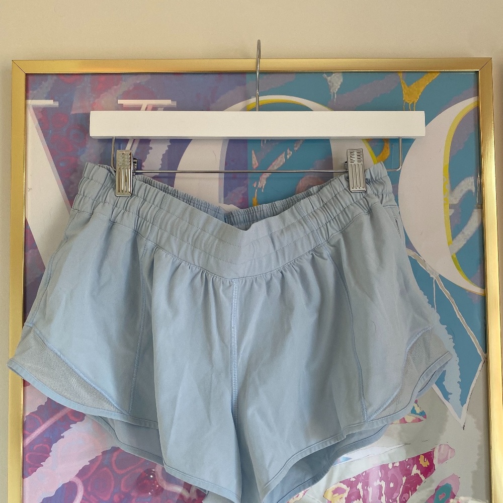 BLUE LULULEMON SHORTS